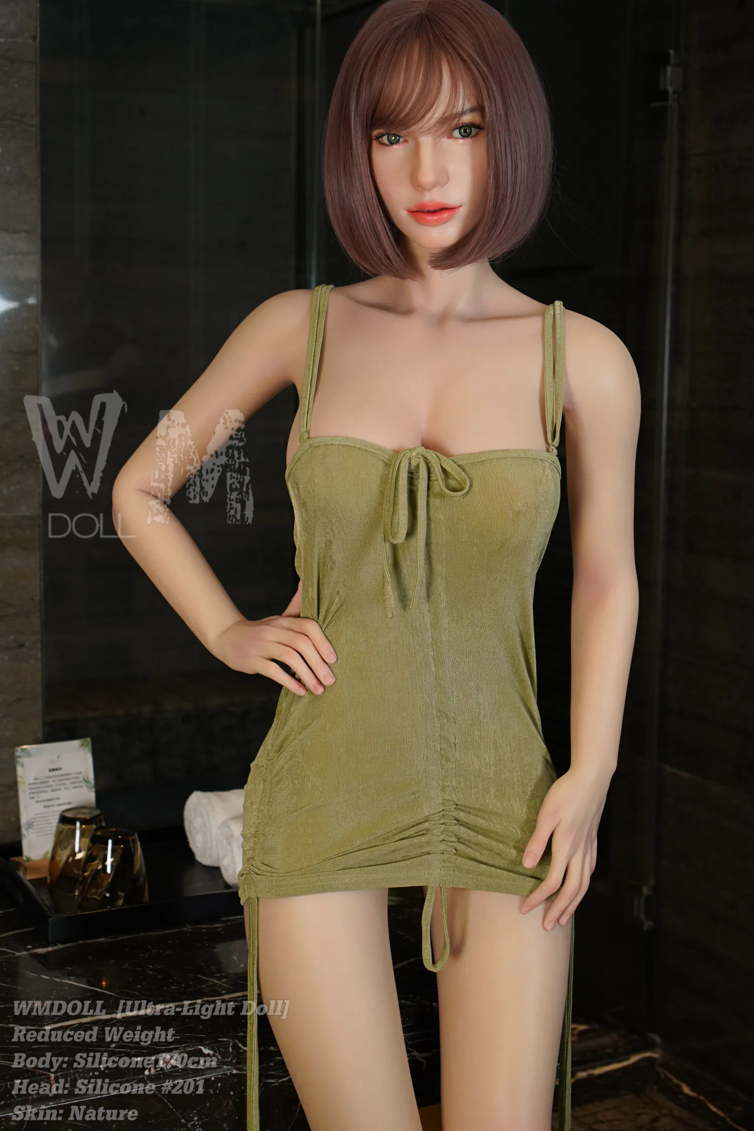 170cm (5ft7) D-Cup Ultra-Light Silicone， Lifelike doll Silicone Sex Doll Head #201- In US Stock